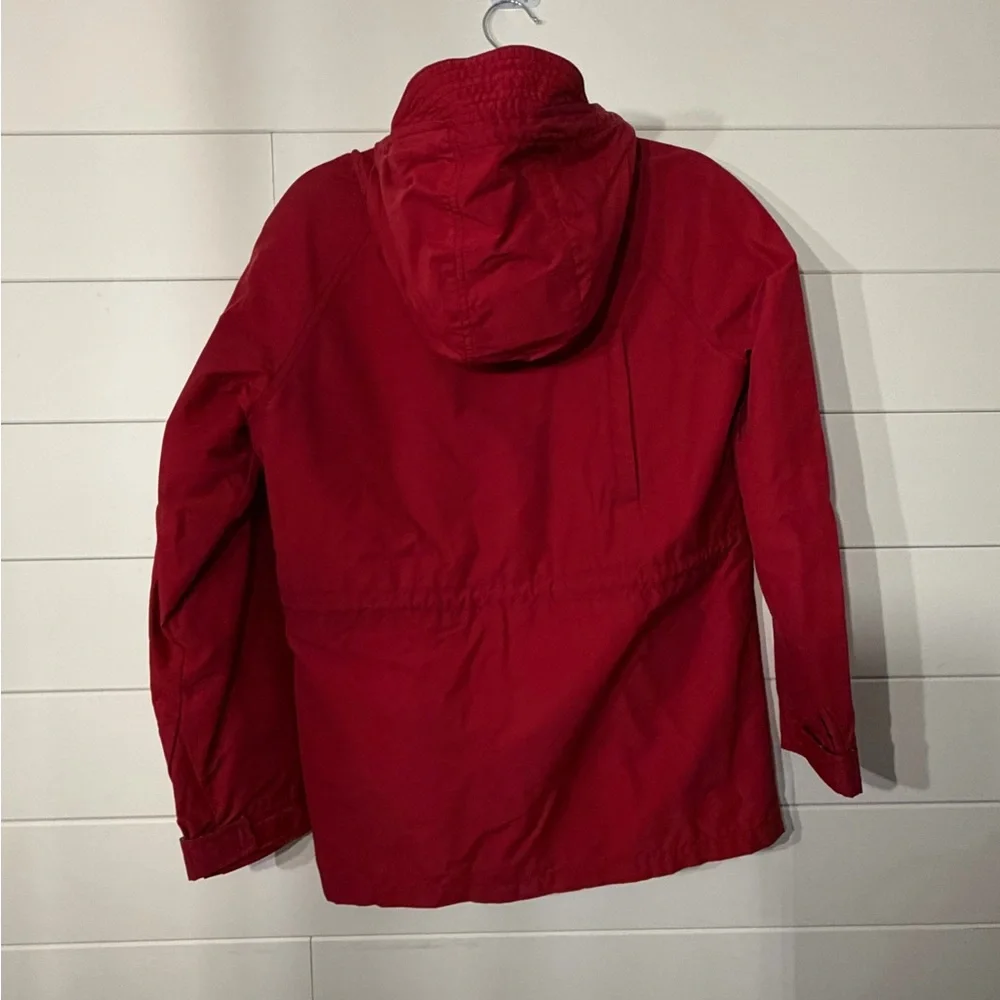 Penfield Red Rain Jacket with Hood - Picture 4 of 5
